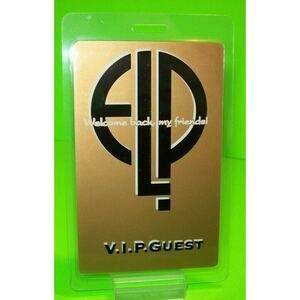 ELP Backstage Music Pass Welcome Back Original VIP 1992 Emerson Lake And Palmer